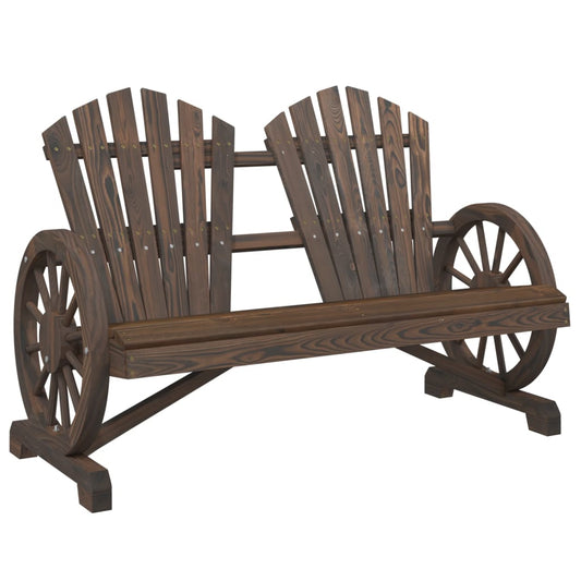 vidaXL Garden Adirondack Chair | Burnt look | Solid Fir Wood