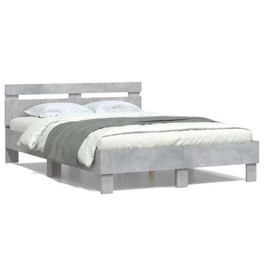 vidaXL Bed Frame | Concrete grey | Engineered wood, Plywood