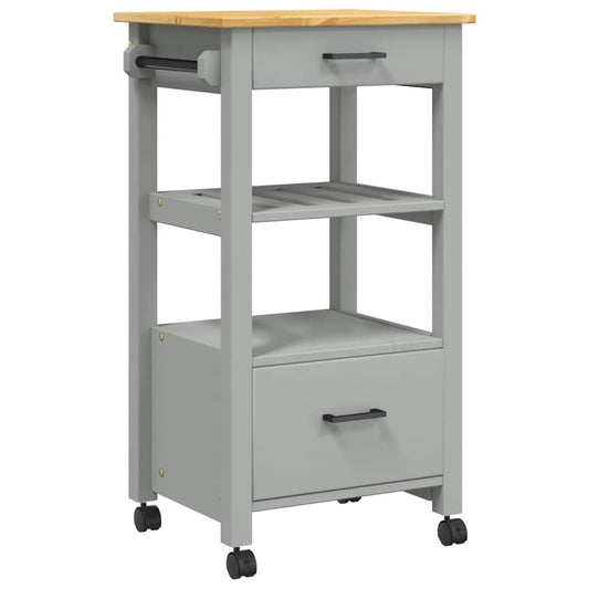 vidaXL Kitchen Trolley MONZA 48x40x88.5 cm Solid Wood Pine