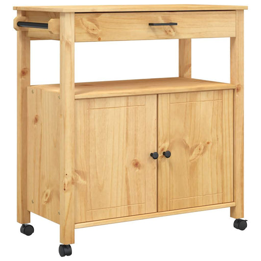 vidaXL Kitchen Trolley MONZA 84x40x88.5 cm Solid Wood Pine