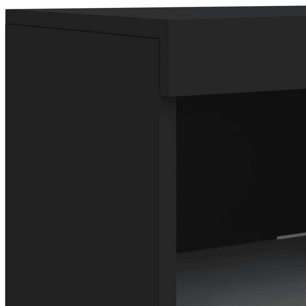 vidaXL Sideboard | Black | Engineered wood, Glass | Medium | Sideboard