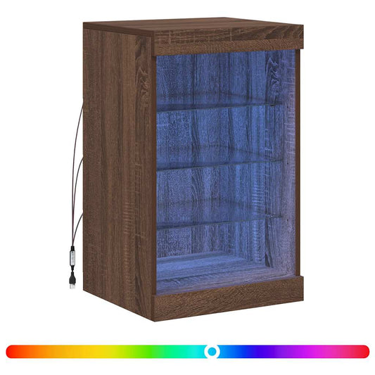 vidaXL Sideboard with LED Lights Brown Oak 41x37x67 cm