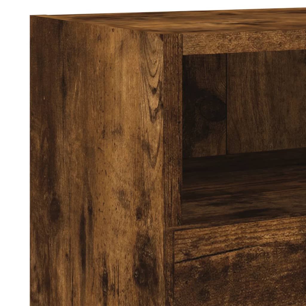 vidaXL TV Wall Cabinet Smoked Oak 60x30x30 cm Engineered Wood