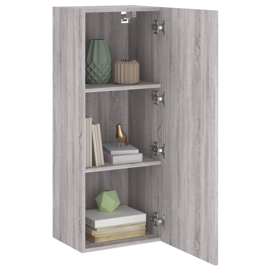 vidaXL TV Wall Cabinet Grey Sonoma 40,5x30x102 cm Engineered Wood