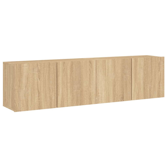 vidaXL 2 Piece Wall-mounted TV Cabinet Set Sonoma Oak 80x30x41 cm