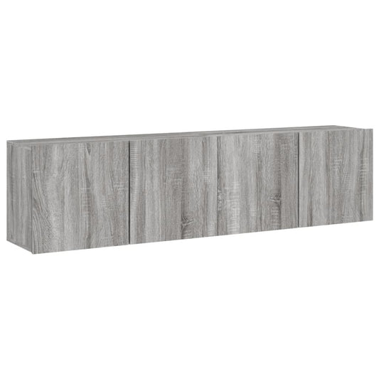 vidaXL 2 Piece Wall-mounted TV Cabinet Set Grey Sonoma 80x30x41 cm