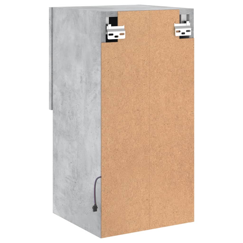vidaXL TV Cabinets with LED Lights 2 pcs Concrete Grey 30.5x30x60 cm