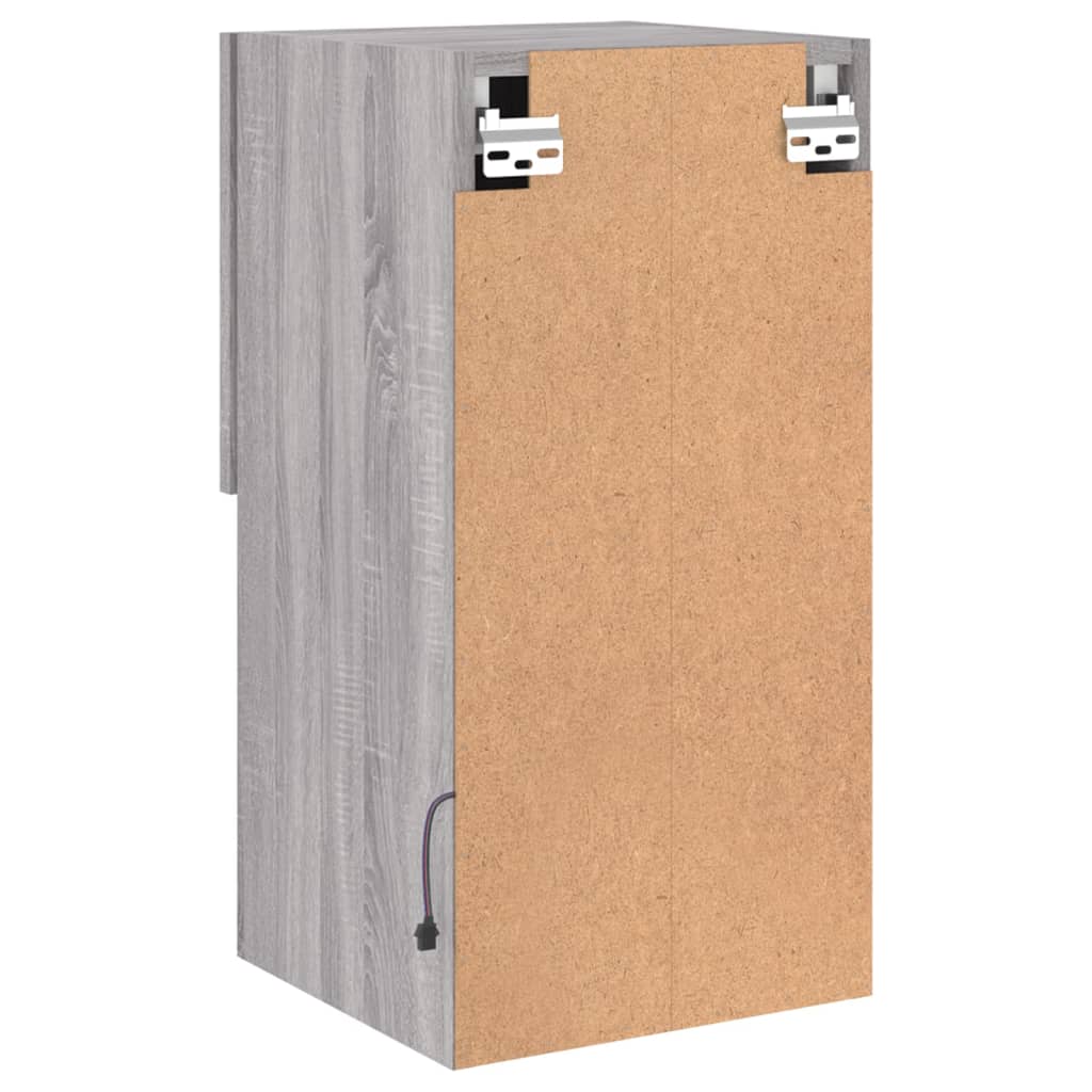 vidaXL TV Cabinets with LED Lights 2 pcs Grey Sonoma 30.5x30x60 cm