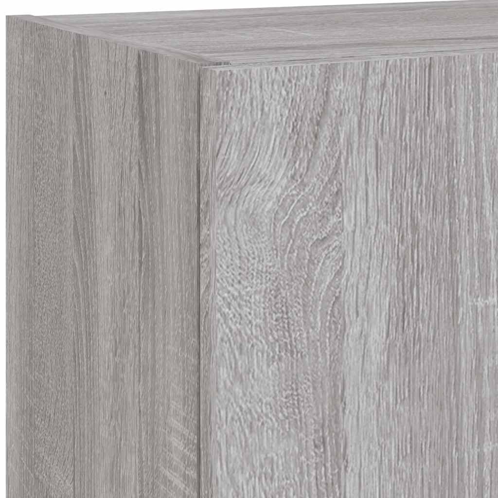 vidaXL TV Cabinet with LED Lights Grey Sonoma 40,5x30x90 cm