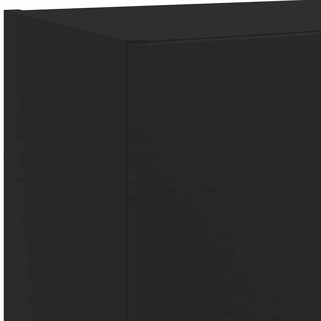 vidaXL TV Cabinet with LED Lights Black 40,5x30x102 cm