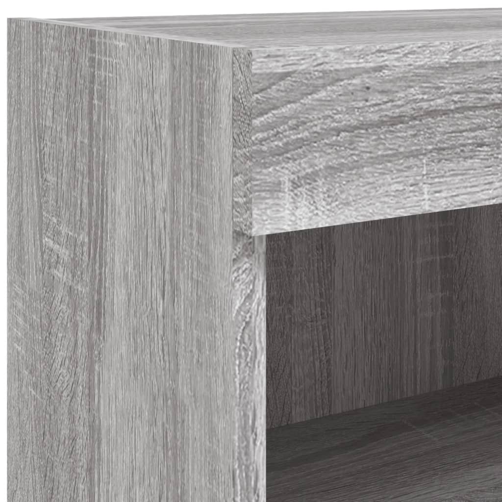 vidaXL TV Cabinet with LED Lights Grey Sonoma 60x30x30 cm
