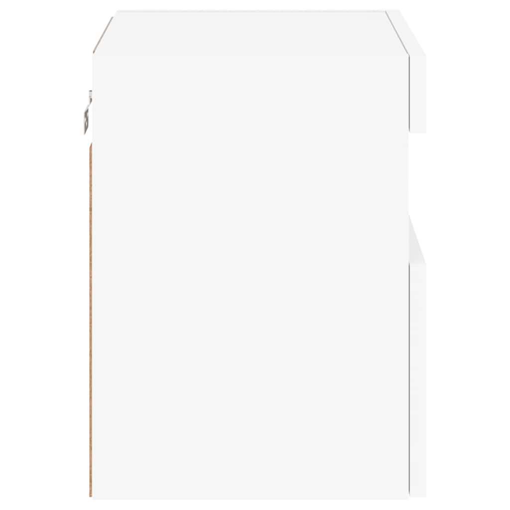 vidaXL TV Wall Cabinets with LED Lights 2 pcs White 40x30x40 cm