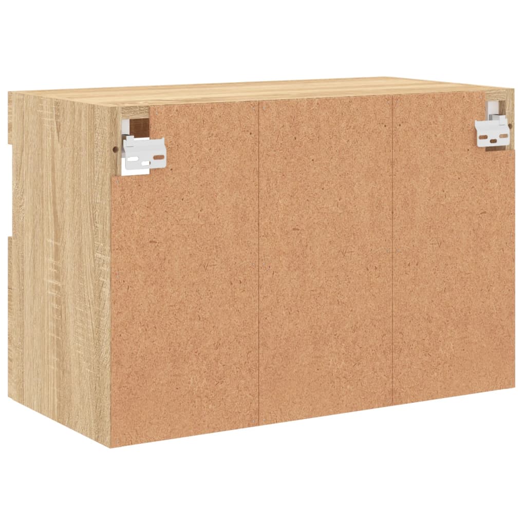 vidaXL TV Wall Cabinet with LED Lights Sonoma Oak 60x30x40 cm