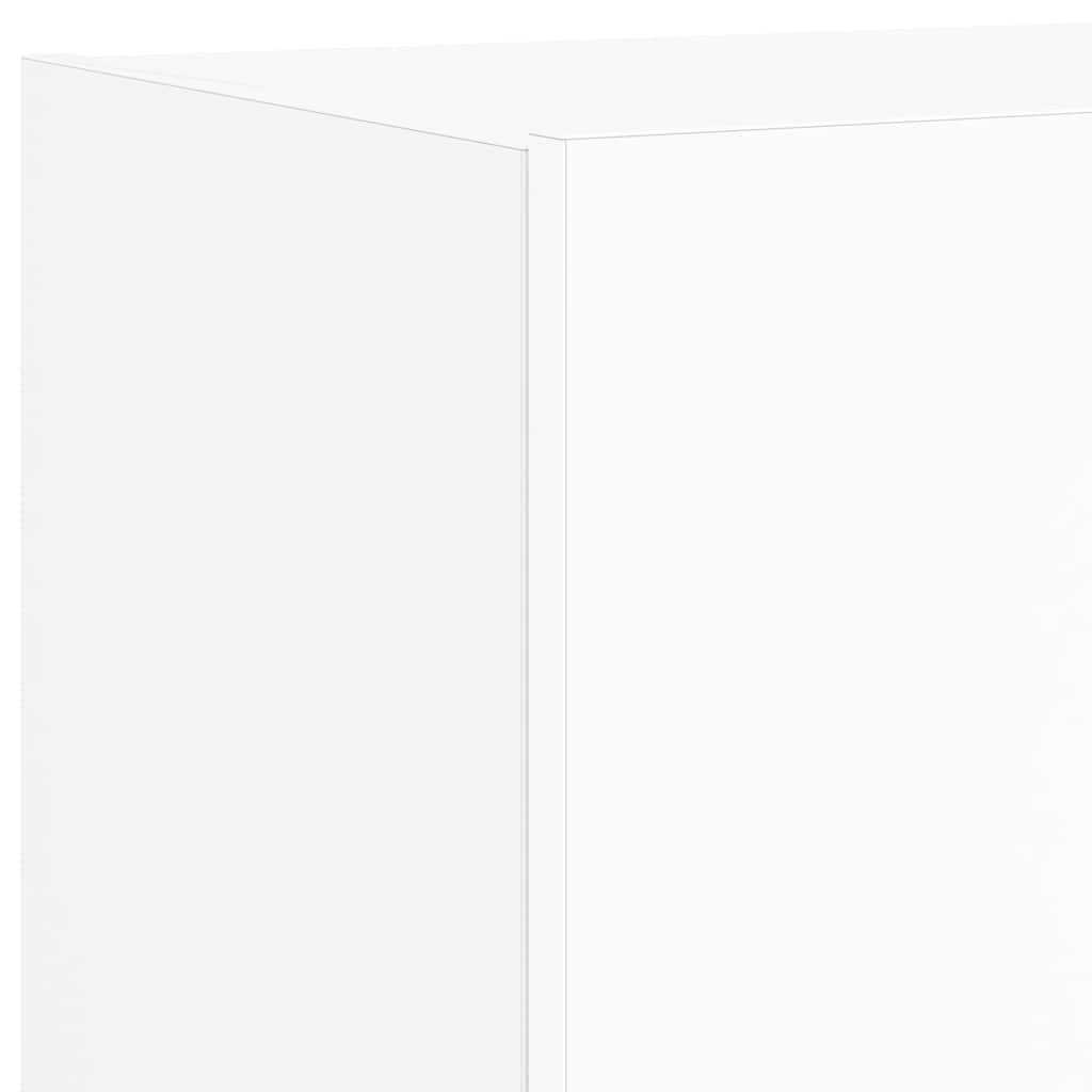 vidaXL TV Wall Cabinets with LED Lights 2 pcs White 80x35x31 cm