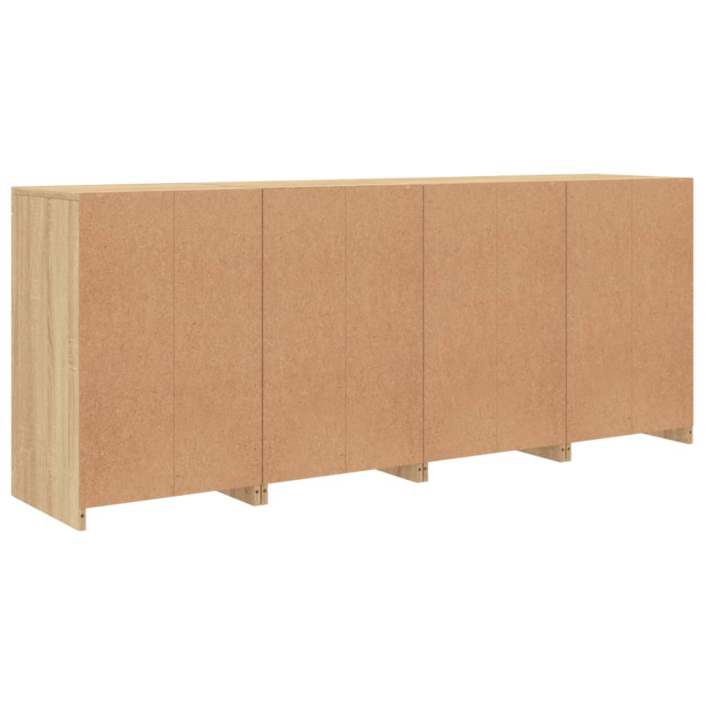vidaXL Sideboard with LED Lights Sonoma Oak 164x37x67 cm