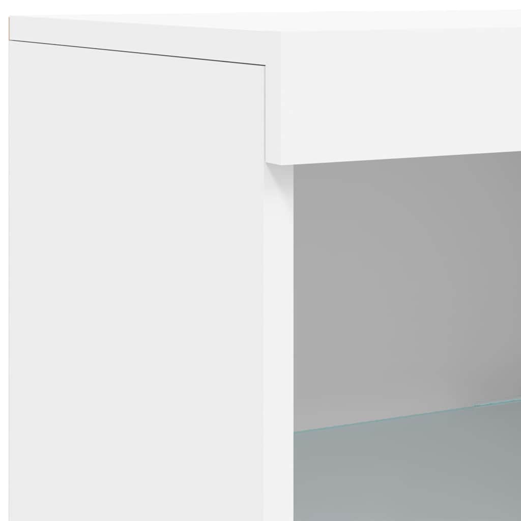 vidaXL Sideboard with LED Lights White 162x37x100 cm