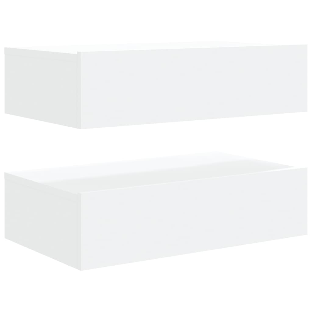 vidaXL 2 Piece TV Cabinet Set with LED Lights White 60x35x15,5 cm