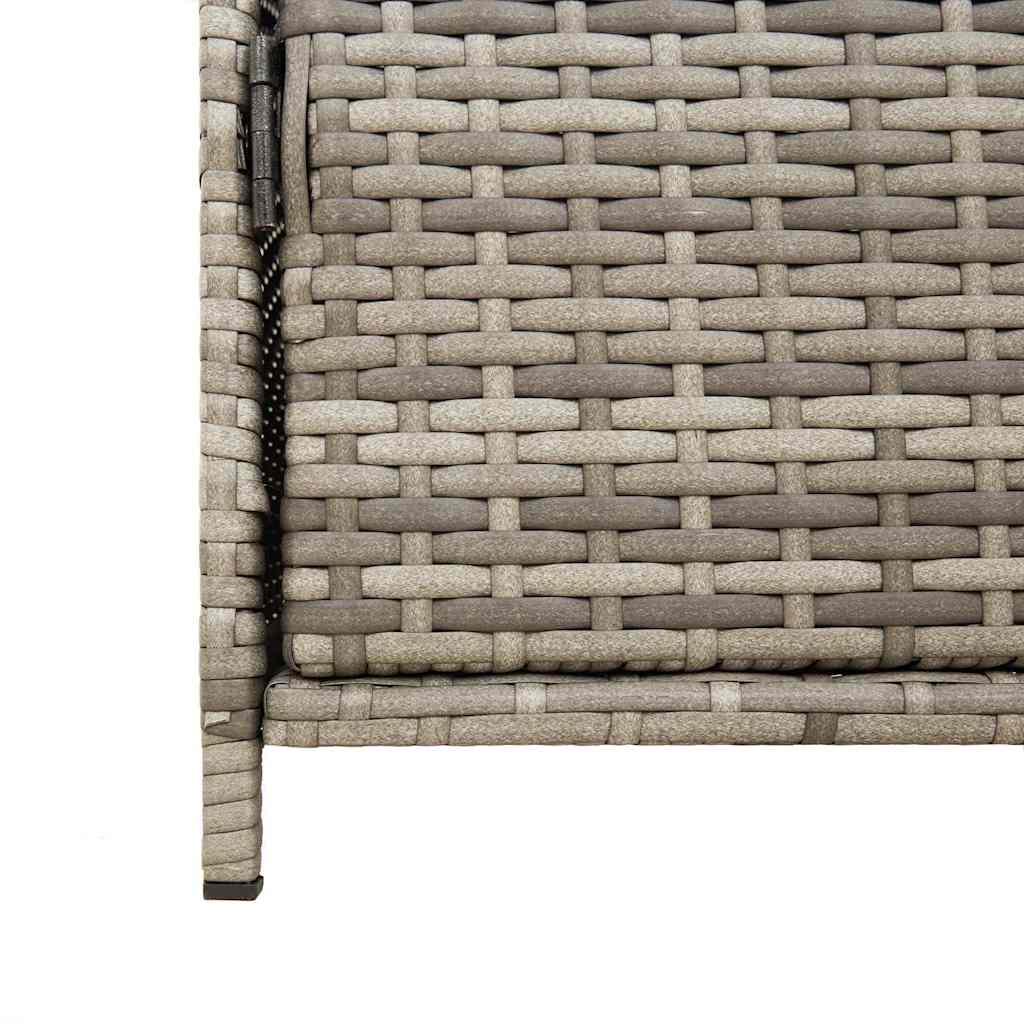 vidaXL Garden Storage Cabinet Grey 83x45x76 cm Poly Rattan