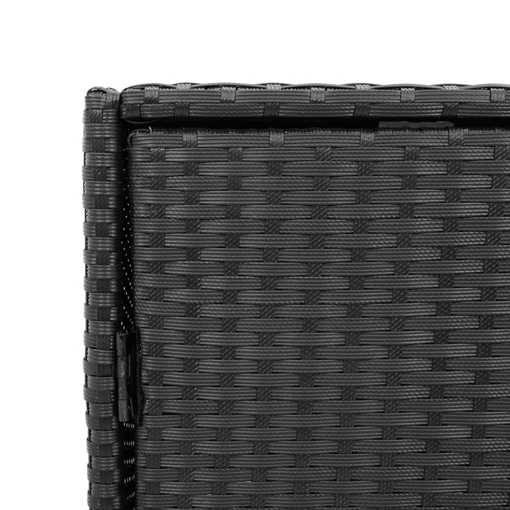vidaXL Garden Storage Cabinet Black 55x59x69 cm Poly Rattan