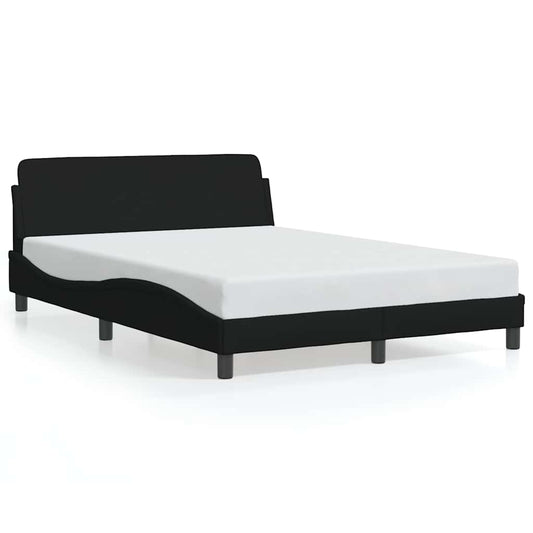 vidaXL Bed Frame "Dover" Black 135x190 cm Fabric
