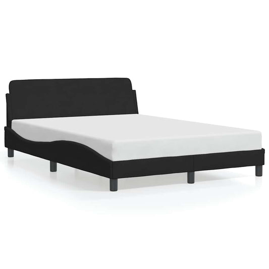 vidaXL Bed Frame "Dover" Black 135x190 cm Velvet