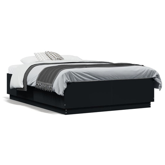 vidaXL Bed Frame without Mattress Black 120x190 cm Small Double