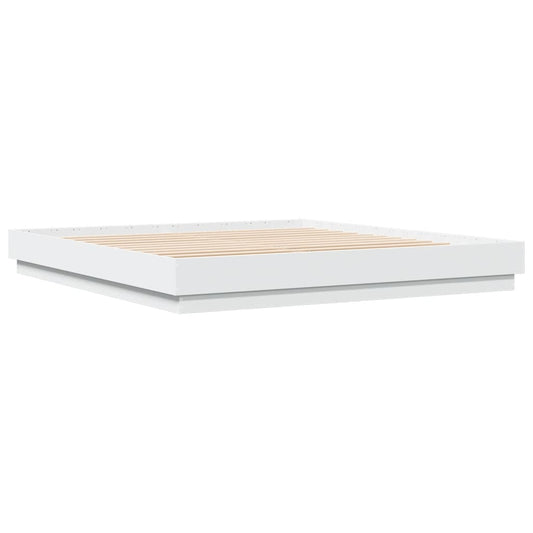 vidaXL Bed Frame | White | Engineered Wood | Super King | Durable | Bed Frame