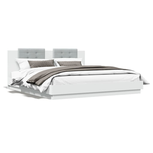 vidaXL Bed Frame without Mattress White 180x200 cm