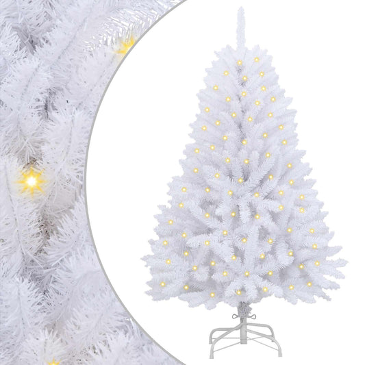 vidaXL Artificial Christmas Tree White 150 cm PVC and Metal