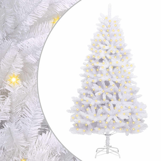 vidaXL Artificial Christmas Tree White 210 cm PVC and Metal