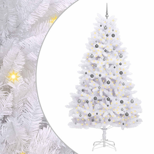 vidaXL Artificial Christmas Tree White 128 x 128 x 270 cm