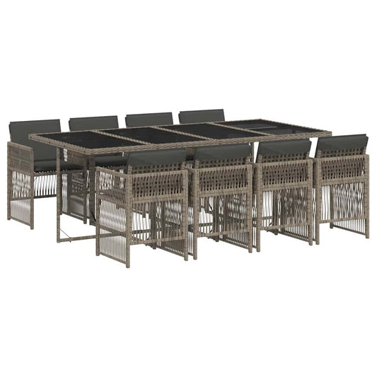 vidaXL Garden Dining Set | Grey and black