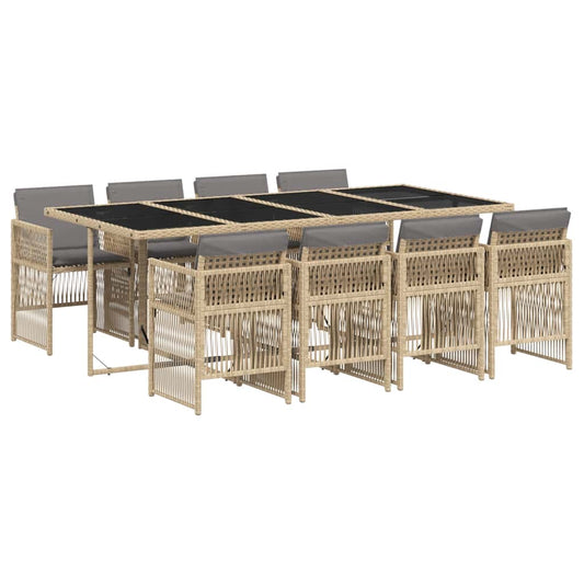vidaXL Garden Dining Set | Mix beige and black, Light grey