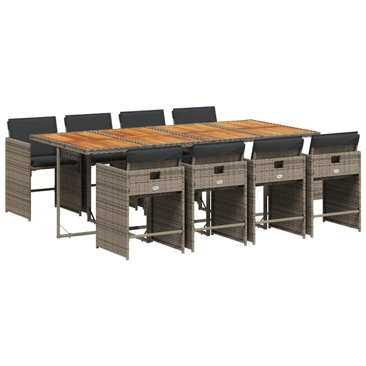vidaXL Garden Dining Set | Grey and Brown