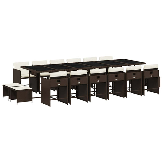 vidaXL Garden Dining Set | Brown
