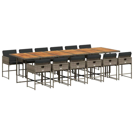 vidaXL Garden Dining Set | Grey, Brown, Dark Grey