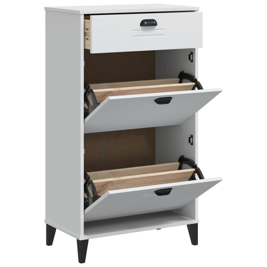 vidaXL Shoe Cabinet "VIKEN" White Engineered Wood