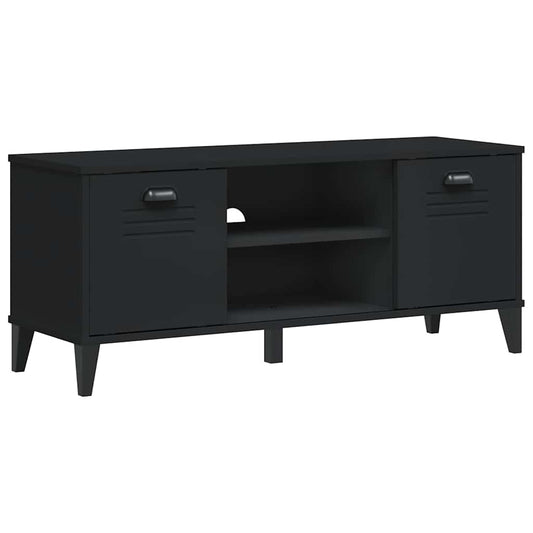 vidaXL Shoe Bench "VIKEN" Black 106x35x45 cm Engineered Wood