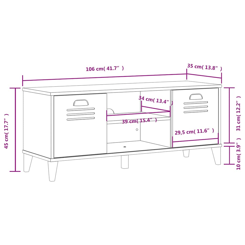 vidaXL Shoe Bench "VIKEN" Black 106x35x45 cm Engineered Wood