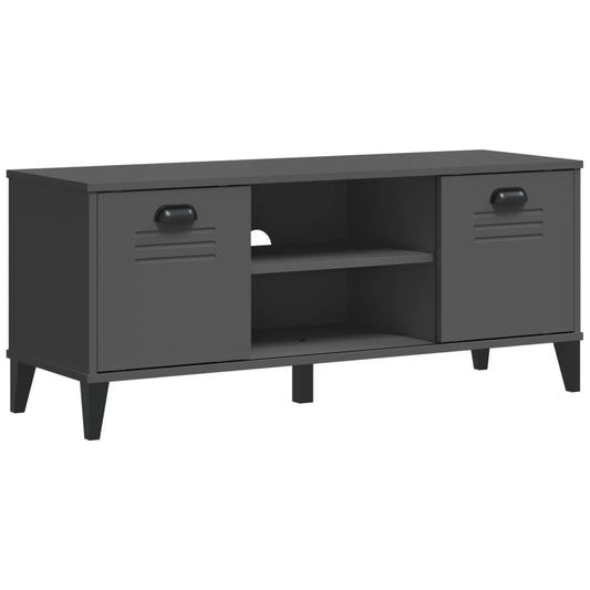 vidaXL Shoe Bench "VIKEN" Anthracite Grey 106x35x45 cm Engineered Wood