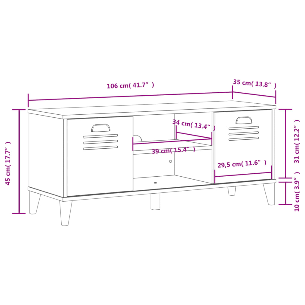 vidaXL Shoe Bench "VIKEN" Anthracite Grey 106x35x45 cm Engineered Wood