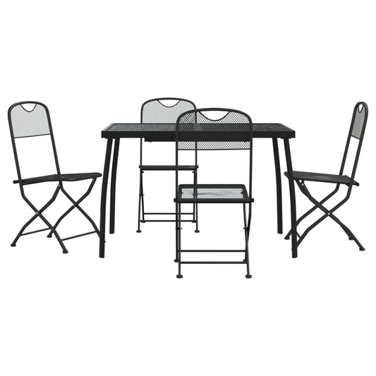 vidaXL Garden Dining Set | Anthracite | Expanded metal mesh with e-coating