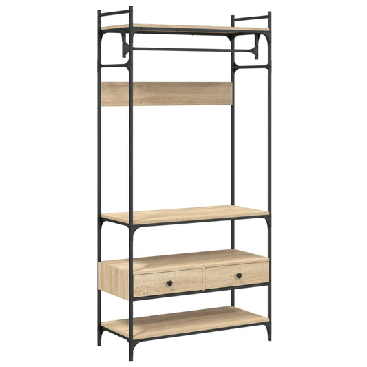vidaXL Wardrobe with Drawers Sonoma Oak 89x39x184,5 cm Engineered Wood