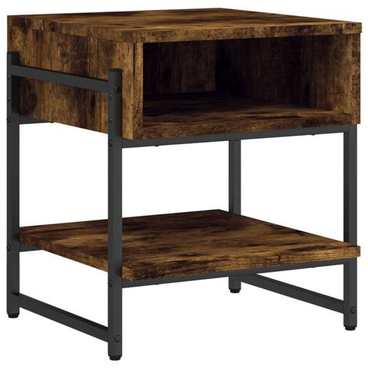 vidaXL Coffee Table Smoked Oak 40x40x45 cm Engineered Wood