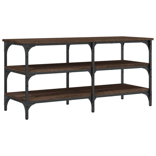 vidaXL Shoe Bench Brown Oak 100x38.5x49 cm Engineered Wood