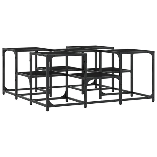 vidaXL Coffee Table Black 91x91x40 cm Engineered Wood