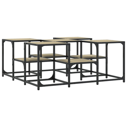 vidaXL Coffee Table Sonoma Oak 91x91x40 cm Engineered Wood