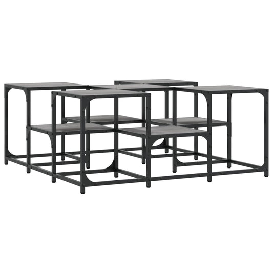 vidaXL Coffee Table Grey Sonoma 91x91x40 cm Engineered Wood
