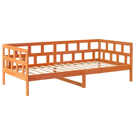 vidaXL Day Bed | Wax brown | Solid pine wood | Single