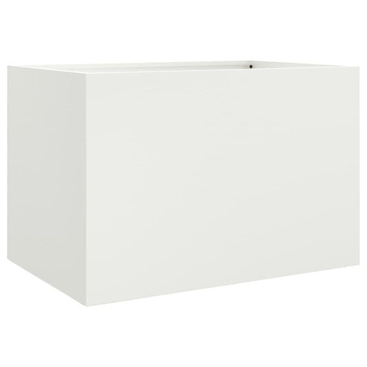 vidaXL Planter White 62x47x46 cm Steel